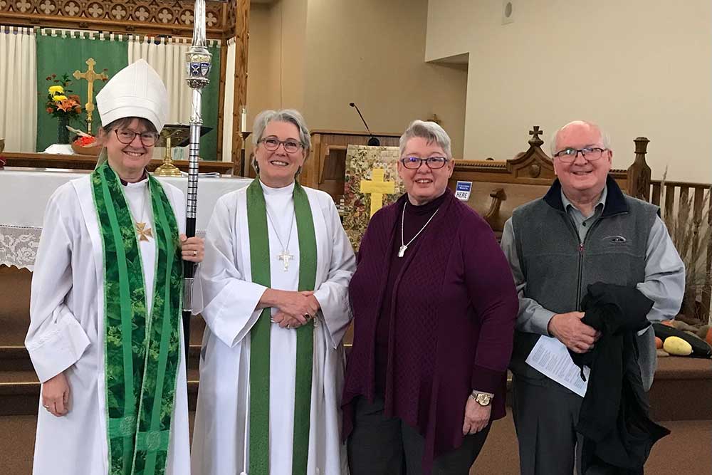 Bishops posing in a church